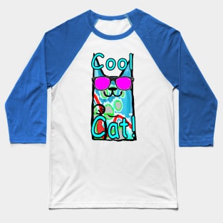 Blue Cat Cool 2022 Baseball T-Shirt